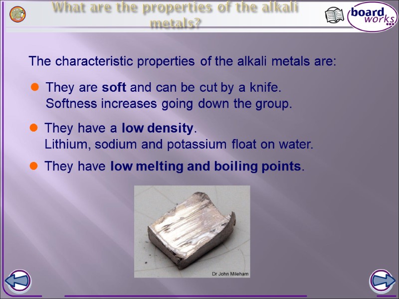 What are the properties of the alkali metals? The characteristic properties of the alkali